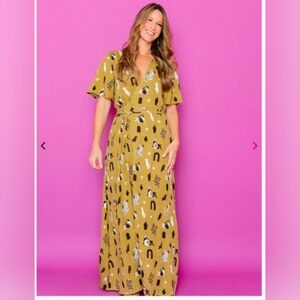 Mata Traders Brea Wrap Dress in Curio Size XS